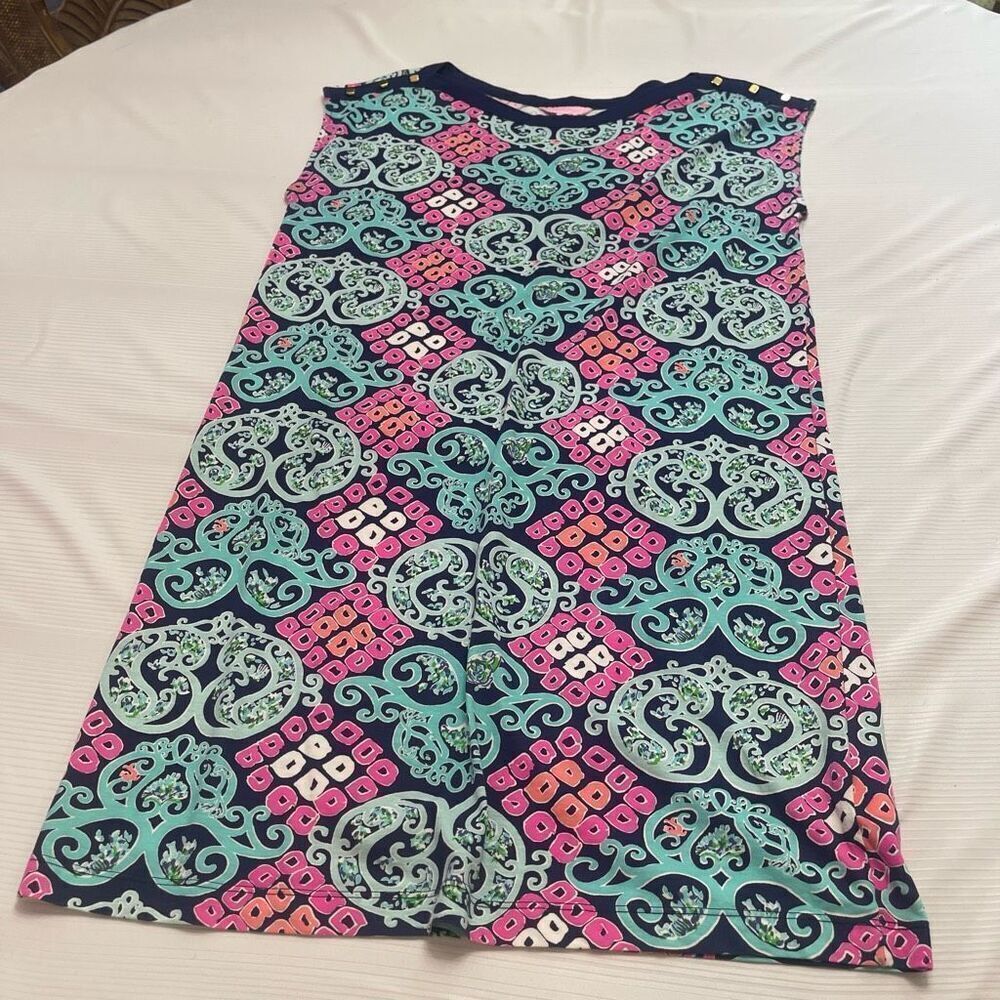 Lilly Pulitzer Dress Medium Behind The Gates Robyn Mini Dress Pima Cotton